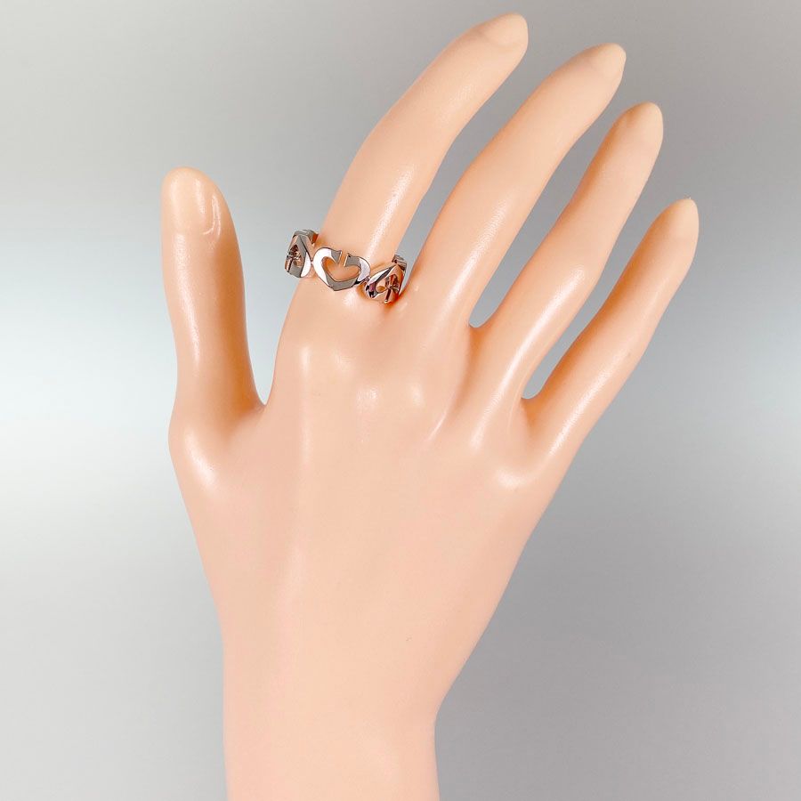 カルティエ CARTIER Cハート リング K18WG ダイヤモンド 14号(54