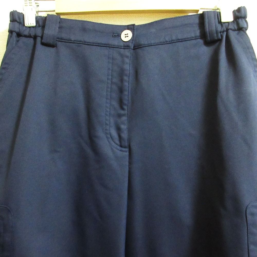 コレクション LEONARD SPORT レオナールスポーツ ストレッチ カーゴパンツ サイズ42 ネイビー レディース 古着 新作大登場！！