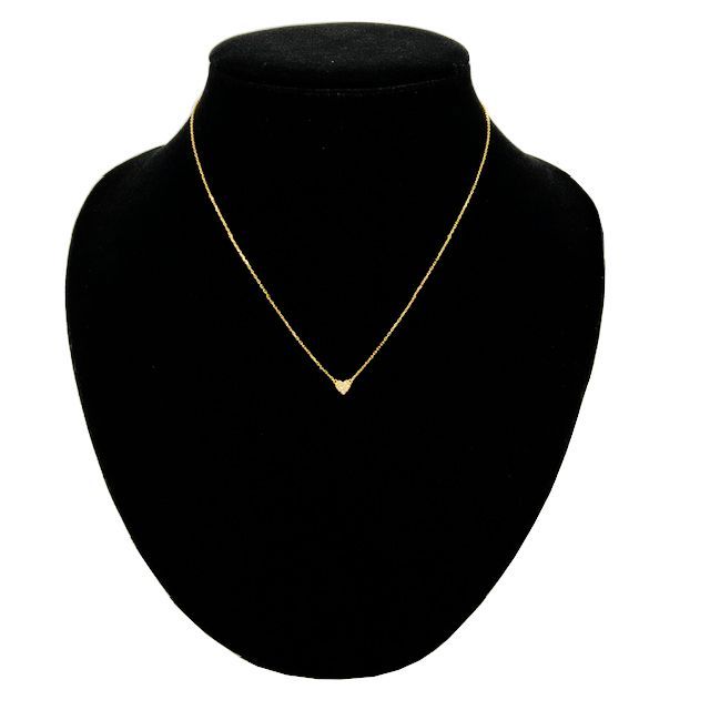 marian【AHKAH】K18YG D0.05ct ネックレス AHKAH アーカー ハートパヴェ ダイヤ ネックレス K18YG D0.05ct