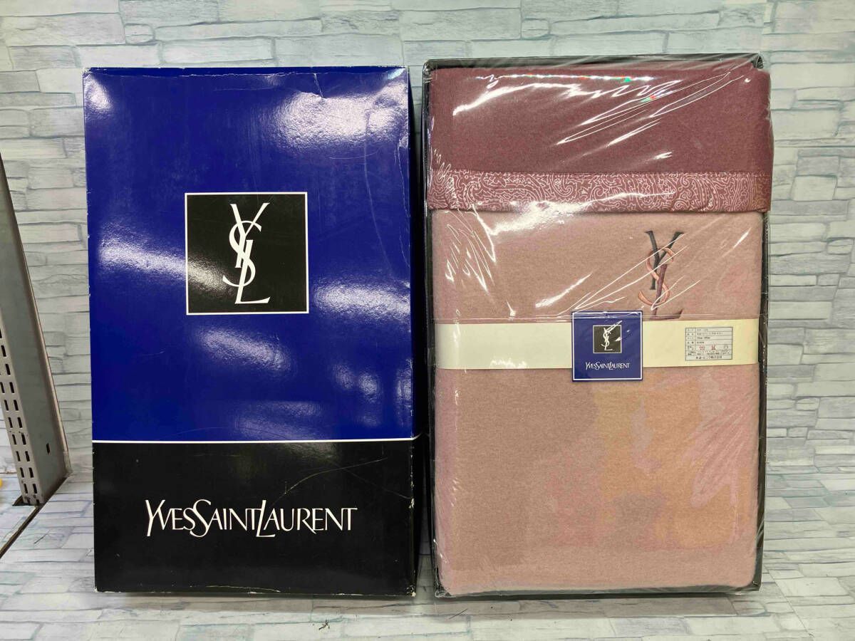 YVESSANTLAURENT イヴ・サンローラン 毛布 リバーシブル - メルカリ