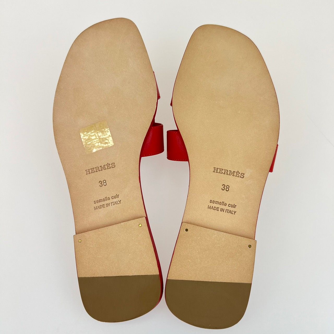 HERMES エルメス　ミュール　ヒール　レッド HERMES エルメスミュールヒールレッド