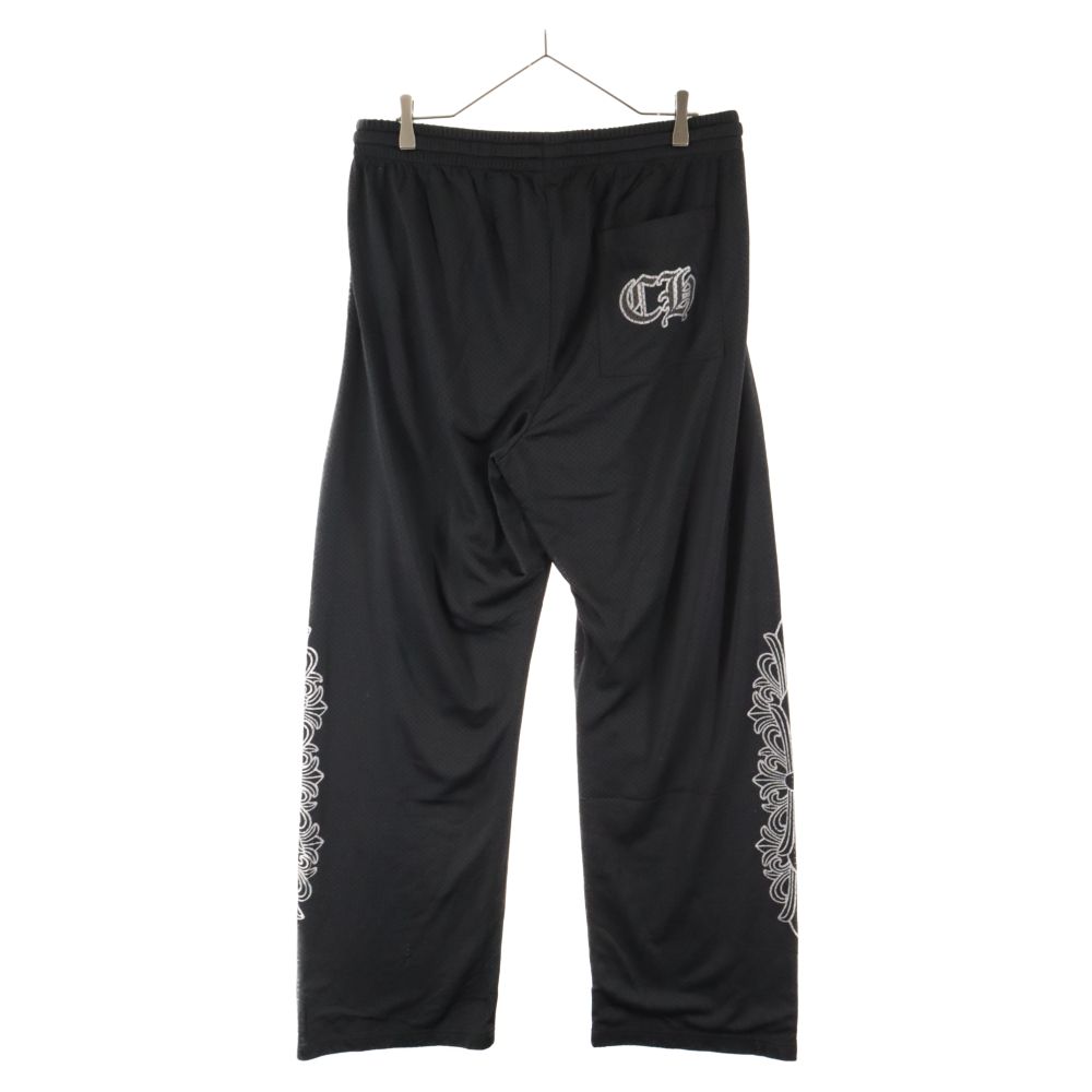 CHROME HEARTS (クロムハーツ) MESH VARSITY PANTS CH メッシュプリントジャージ ロングパンツ ブラック