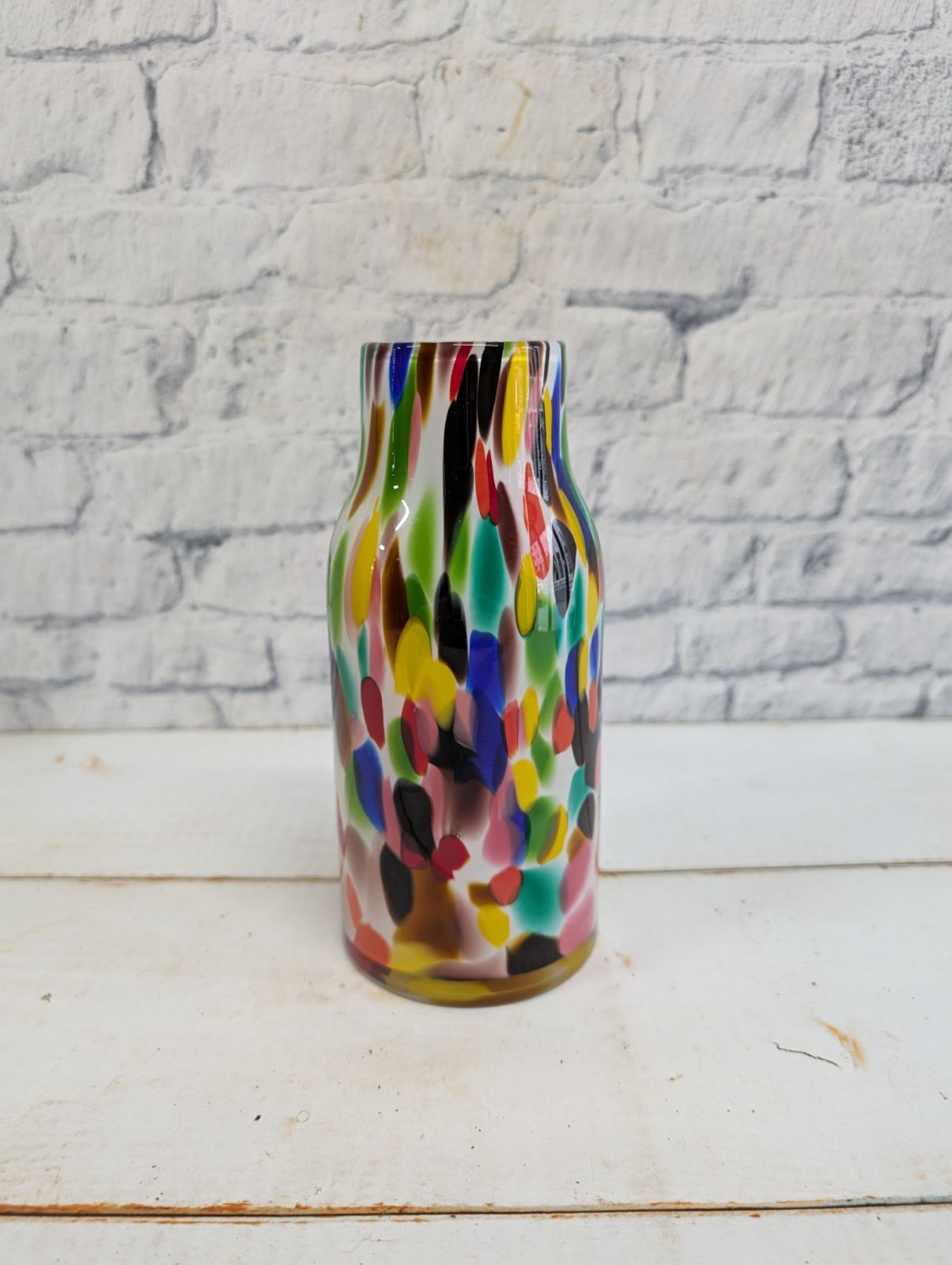 FIDRIO フラワーベース マーブル柄 FIDRIO】マーブル模様のガラス花瓶