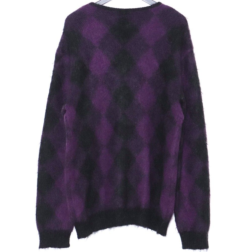 モヘアカーディガン M 良い パープル ダイアモンド ニードルス