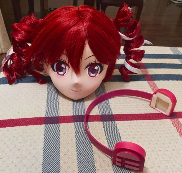 全頭マスク カツラ付き 月神DE フルマスク ドール ヘッド