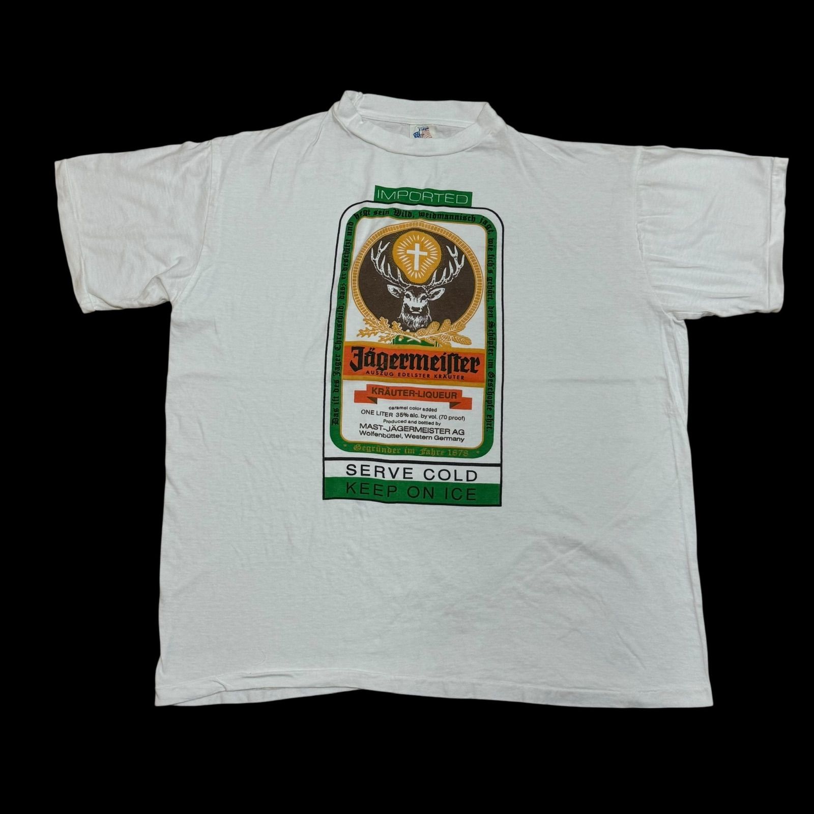 90s イエガーマイスター Jägermeister USA製 ヴィンテージTシャツ 企業 