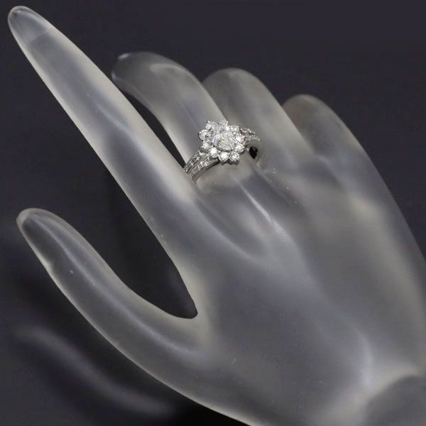 田崎真珠 Pt900 ペアシェイプ ダイヤモンド リング 0.74ct E SI2 D0