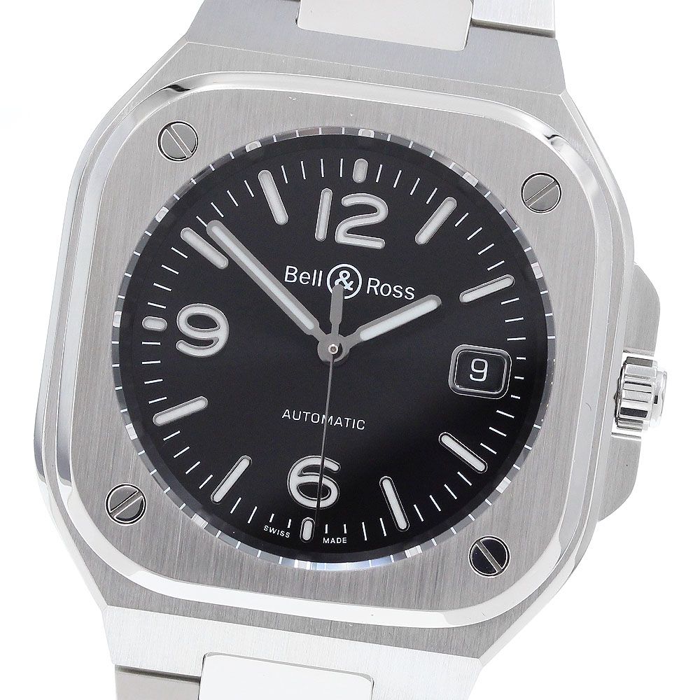 ベル＆ロス Bell＆Ross BR05-BL-ST ブラックスティール デイト 自動巻き メンズ _914730