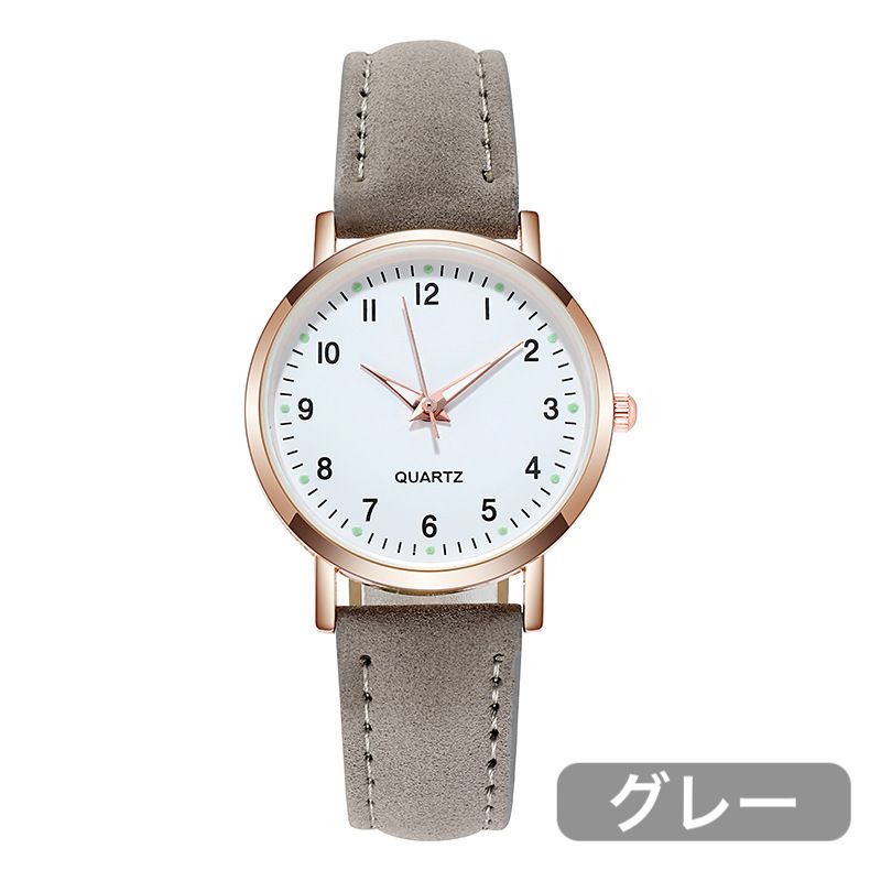 新品】腕時計 レディース ノーブランド クォーツ レザーバンド