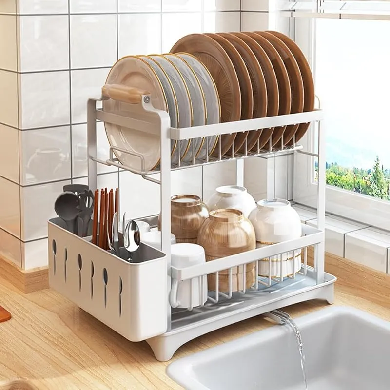 Nike Pegasus 40 レッド 25.5cm 水切りラック 2段 ステンレス製 大容量 水切りかご 食器乾燥ラック 箸