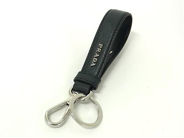 PRADA - ■新品同様■ PRADA プラダ 2PP68T サフィアーノレザー キーホルダー キーリング チャーム メンズ レディース グリーン系 FS2628 □新品同様□ PRADA プラダ 2PP68T サフィアーノレザー