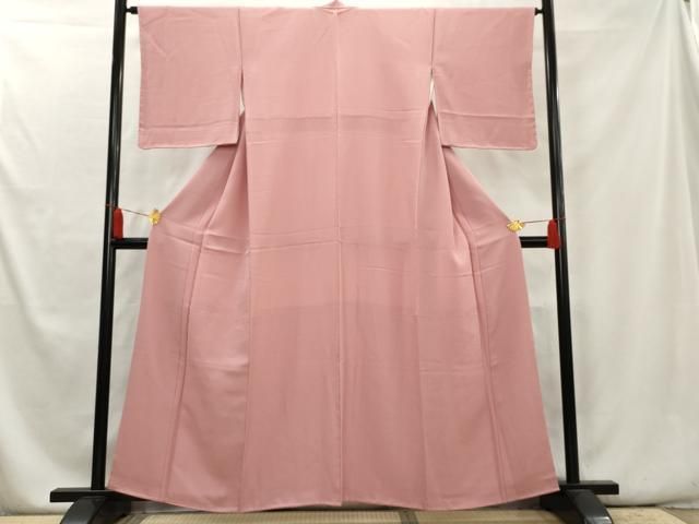 平和屋着物○上質な色無地 御召茶色 正絹 逸品 未使用 AAAY4733ck 平和