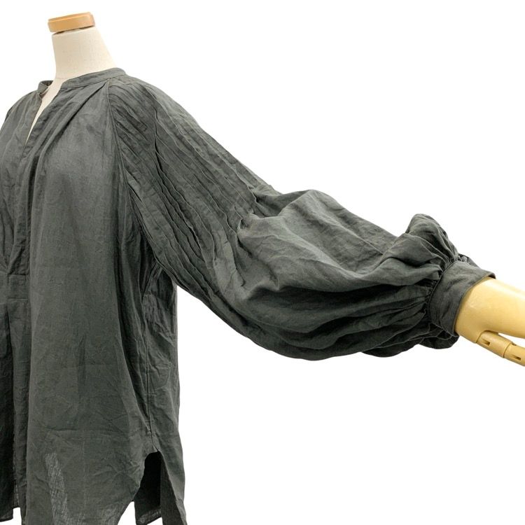 JUN MIKAMI リネンタックスリーブブラウス JUN MIKAMI アイリッシュ