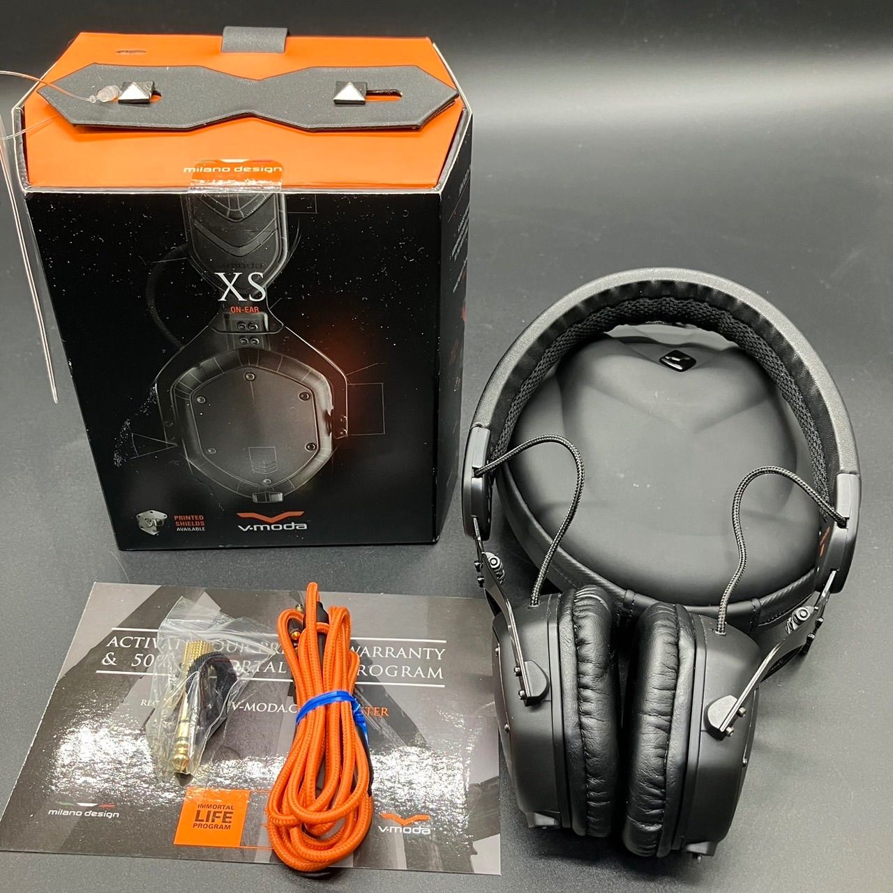 V - MODA XS小型ヘッドバンド折りたたみデザインnoise-isolatingメタルヘッドホン XS-U-MBLACKM