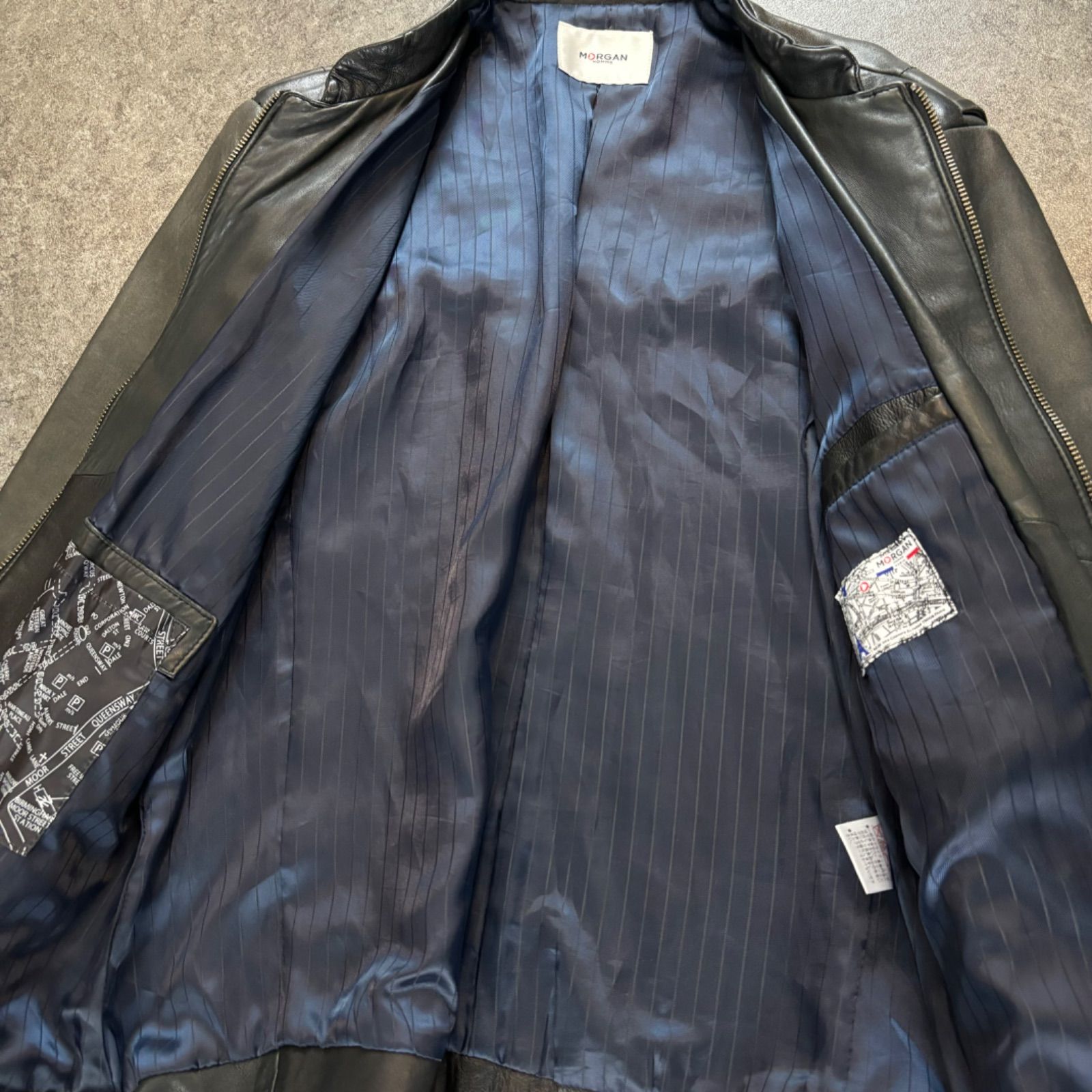 雰囲気抜群 MORGAN Leather Riders Jacket Black モルガン モーガン 本 