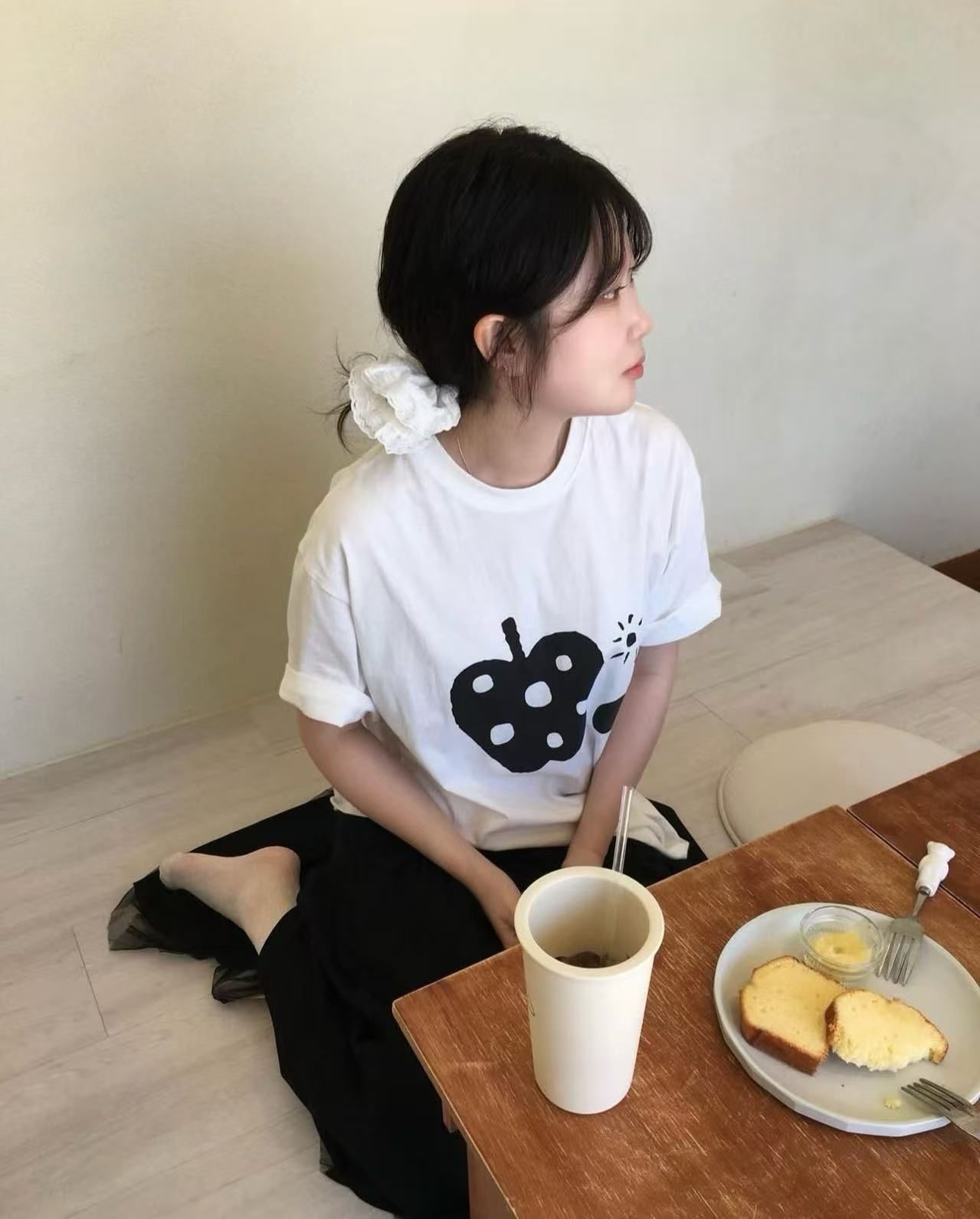 AEAE★韓国★人気★男女兼用★NERD T-SHIRTS 半袖Tシャツ 2色 バイカラーTシャツ 韓国半袖 カジュアル[品番：AGCW0003773