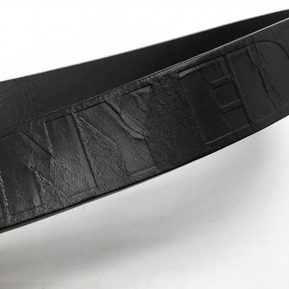 MASTER BUNNY EDITION - coco 中古 マスターバニーエディション MASTER BUNNY EDITION ベルト 黒 ブラック 3Dロゴ刺しゅう MASTER BUNNY EDITION マスターバニー ベルト 黒 ロゴ総柄