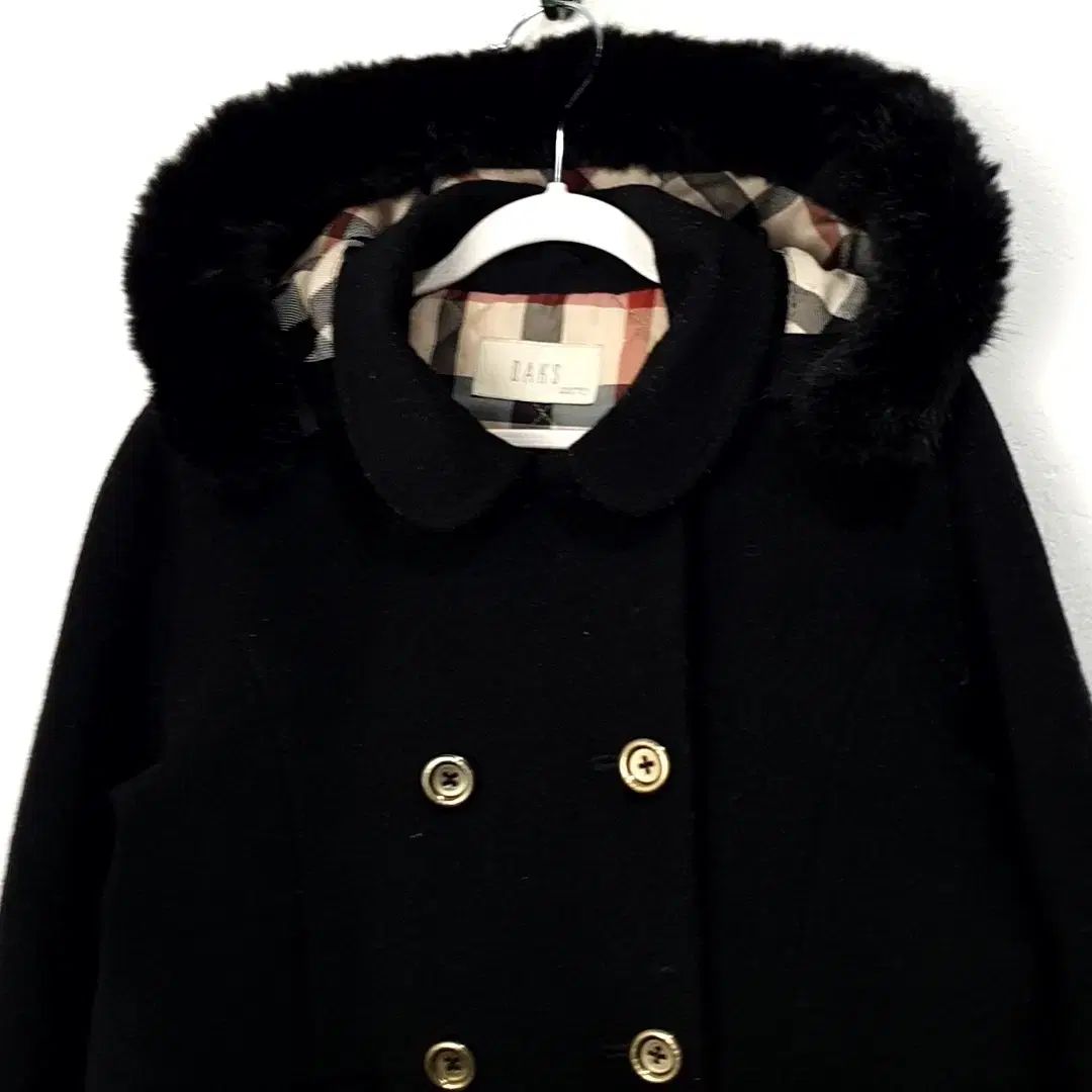 120 高品質 ／ 7y ) DAKS(ダックス) ウールコート うさぎファー