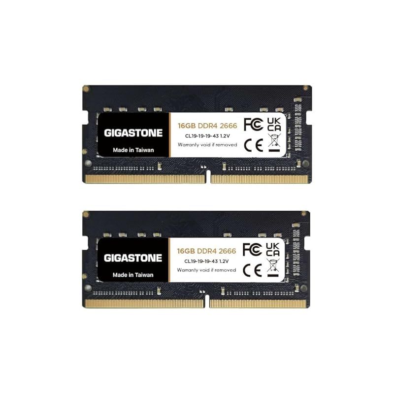 メモリ ノートパソコン DDR4 GIGASTONE 16GBx2枚 32GB Kit DDR4 2666MHz 2400MHz または 2133MHz PC4-21300 PC4-19200|17000 CL19 1.2V SODIMM 2
