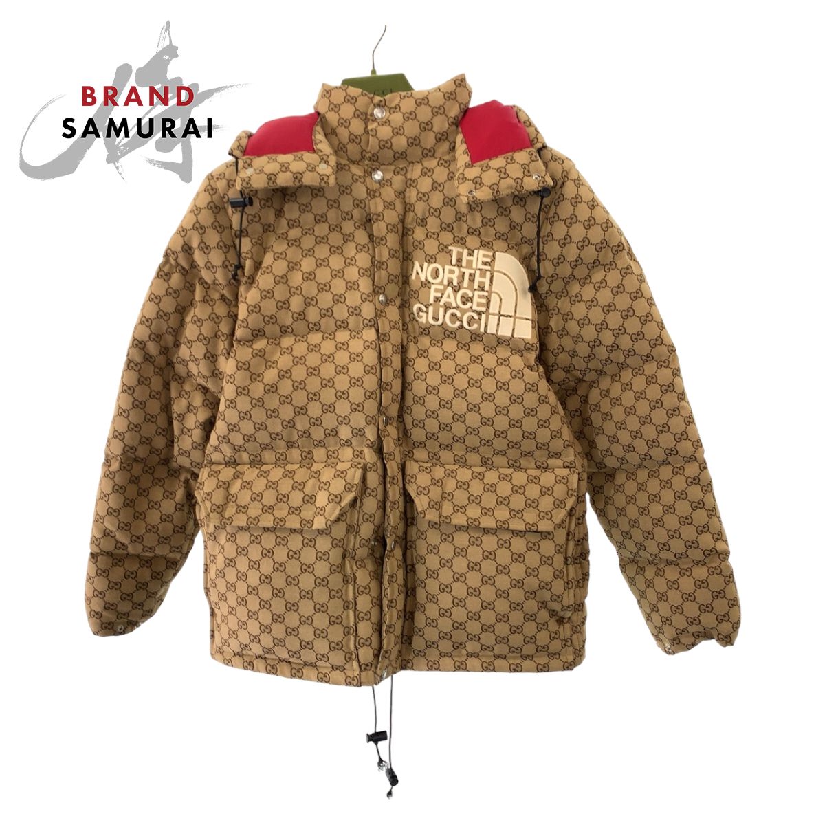 超美品 GUCCI グッチ 21AW ノースフェイスコラボ サイズS ブラウン 