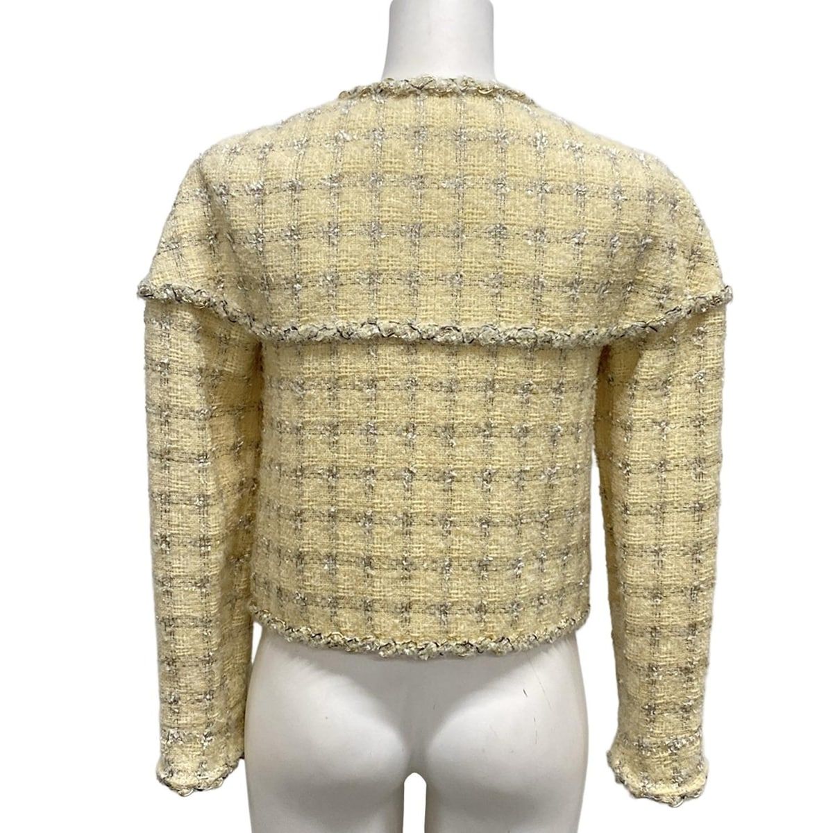 CHANEL シャネル ジャケット サイズ36 S レディース - P41853 アイボリー×黒×白 ウール