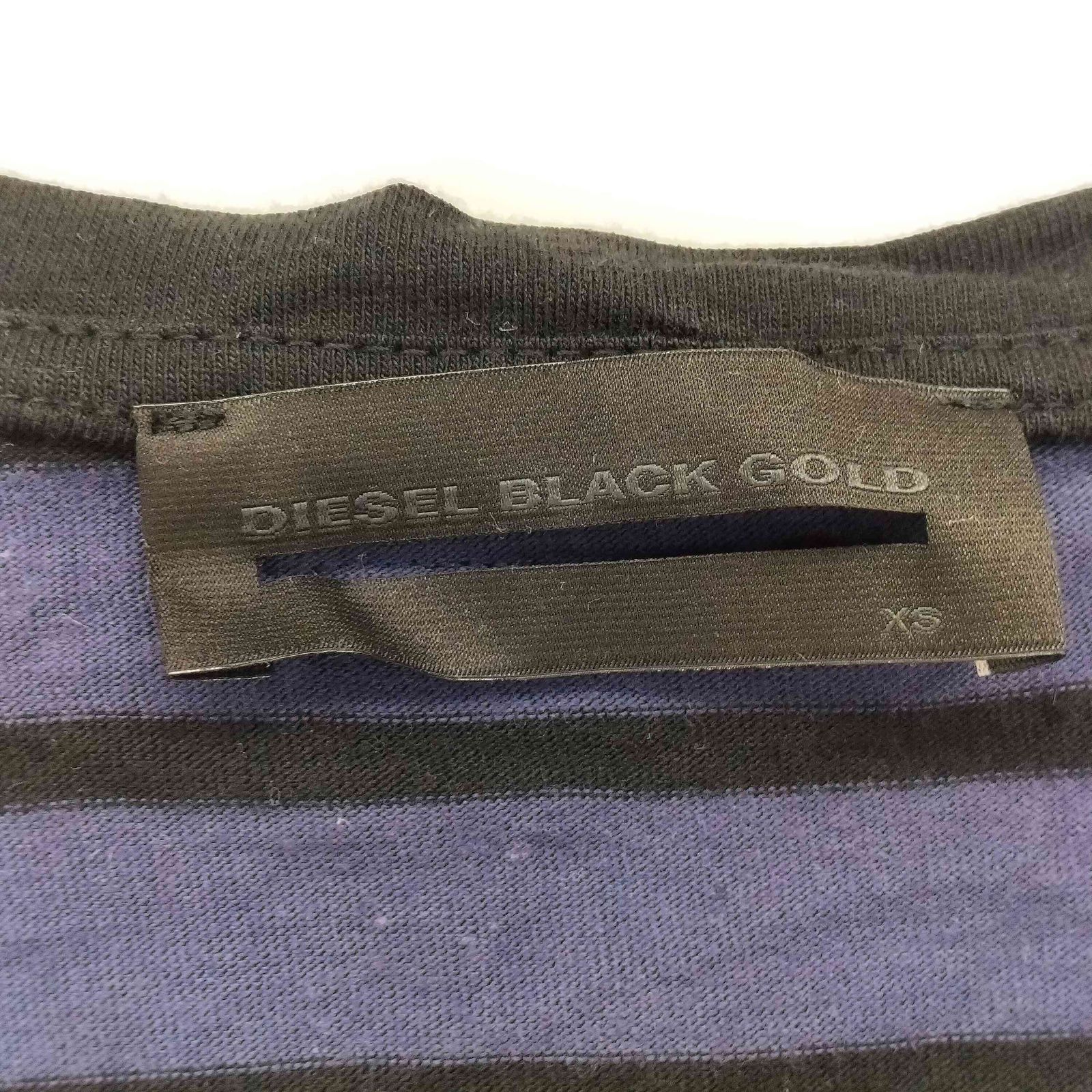 ディーゼルブラックゴールド DIESEL BLACK GOLD Vネック ボーダーS/S T 