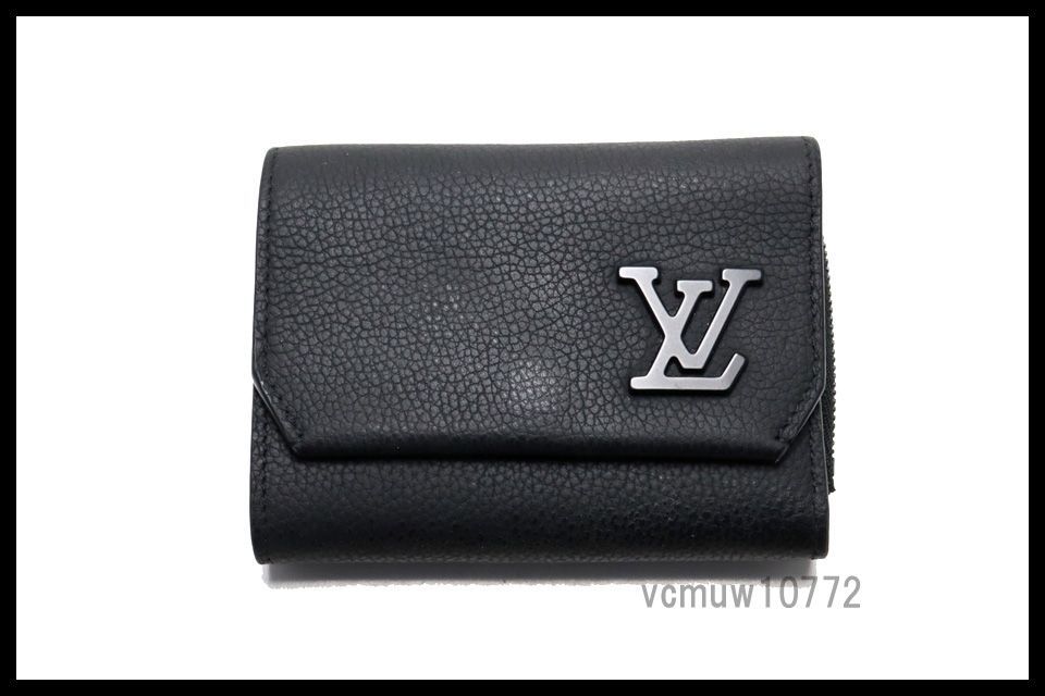 RFIDタグ近年 美 LOUIS VUITTON LVアエログラム ポルトフォイユパイロット レザー 3つ折り財布 ルイヴィトン 1009ve883679
