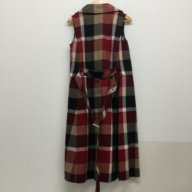 BLUE LABEL CRESTBRIDGE ブルーレーベル クレストブリッジ ワンピース ロングスカート bluelabelcrestbridge 赤チェック トレンチワンピース ジレ ベルト