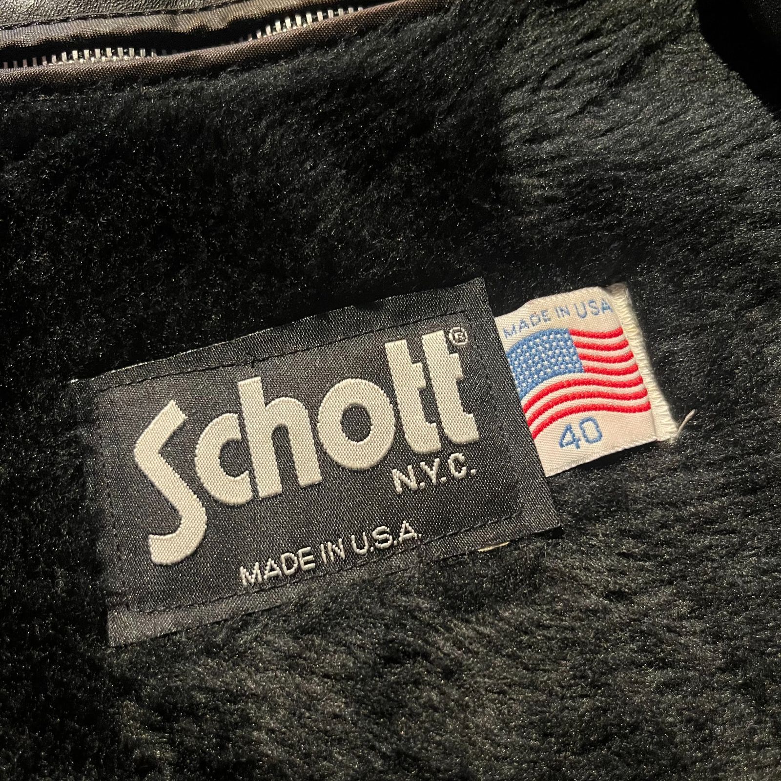 希少✨ショット シングルライダース レザージャケット ボアライナー付き 40 40 SCHOTT ショット ライダースジャケット レザー ブラウン ボア