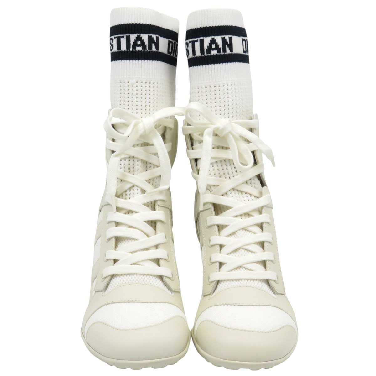 ディオール ロゴ ソックスブーツ KDI720KNC レディース ホワイト Dior アパレル 小物