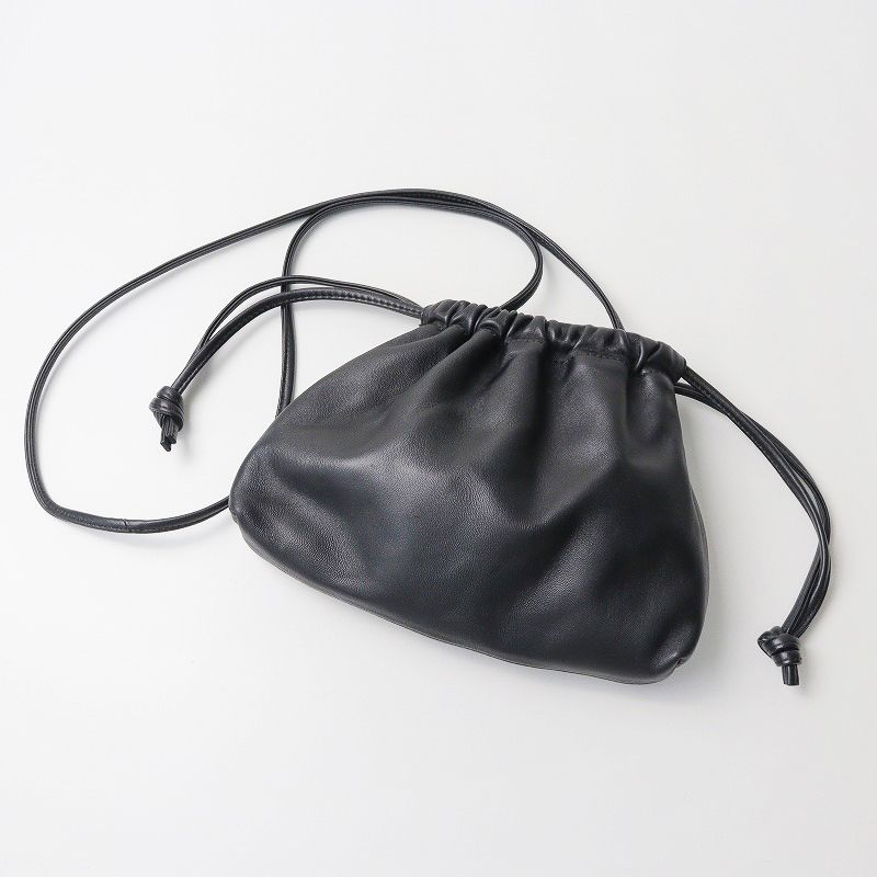 美品♡ セルリ CELERI クラッチバッグ ハンドバッグ 巾着 レザー 黒 37359729_1.jpg