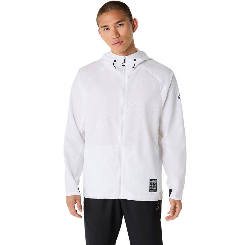 アシックス asics クールアクティモーションクロスフーディージャケット Training トレーニング ジャケット (2031E979)、(100)ブリリアントホワイト