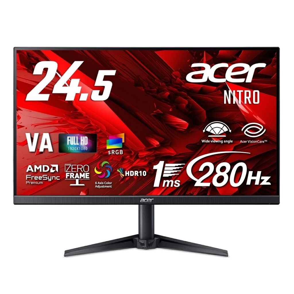 PCハード メーカー保証付き ゲーミングモニター 24.5インチ フルHD ブラック QG251QZ1bmiipx アウトレット♥品
