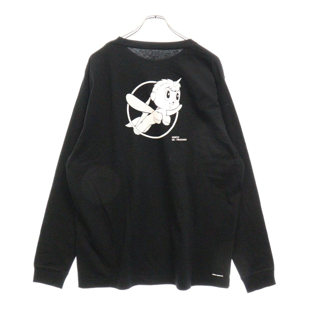 UNIFORM EXPERIMENT (ユニフォームエクスペリメント) 22SS ×FRAGMENT DESIGN UNICO L/S TEE  フラグメントデザイン ユニコ プリント クルーネック 長袖Tシャツ カットソー ブラック UE-220078 - メルカリ