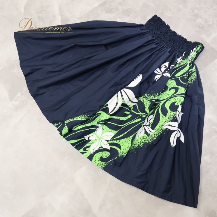 フラダンス 衣装 パウスカート ネイビー系 フラ ダンス アロハ