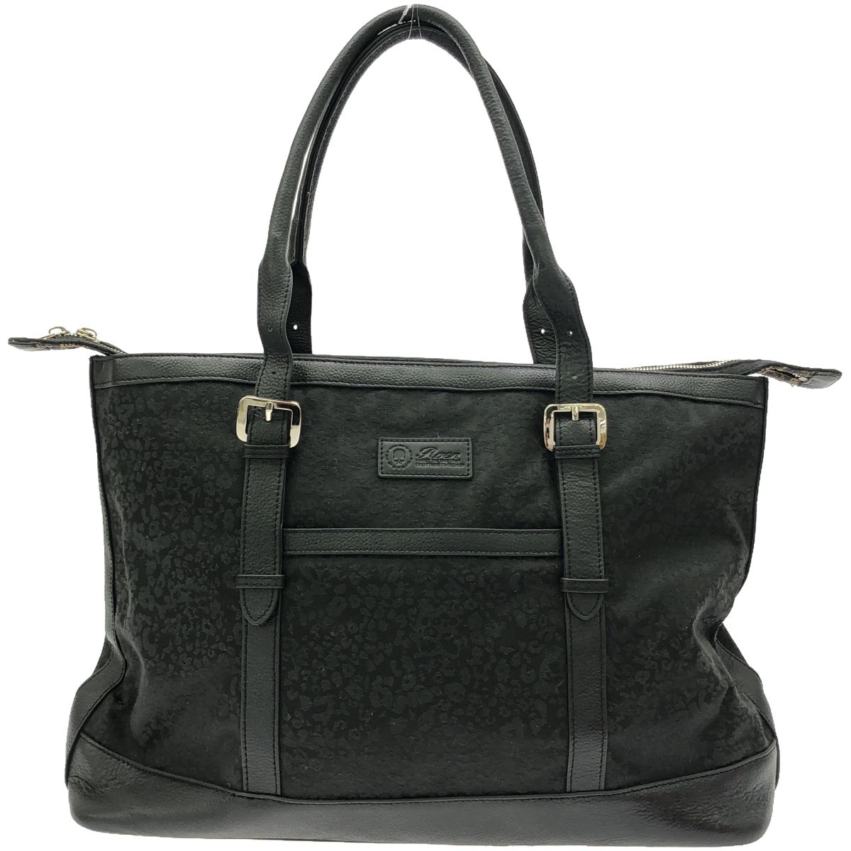 美品】ROEN ロエン スカル トートバッグ サフィアーノレザー 豹柄 黒