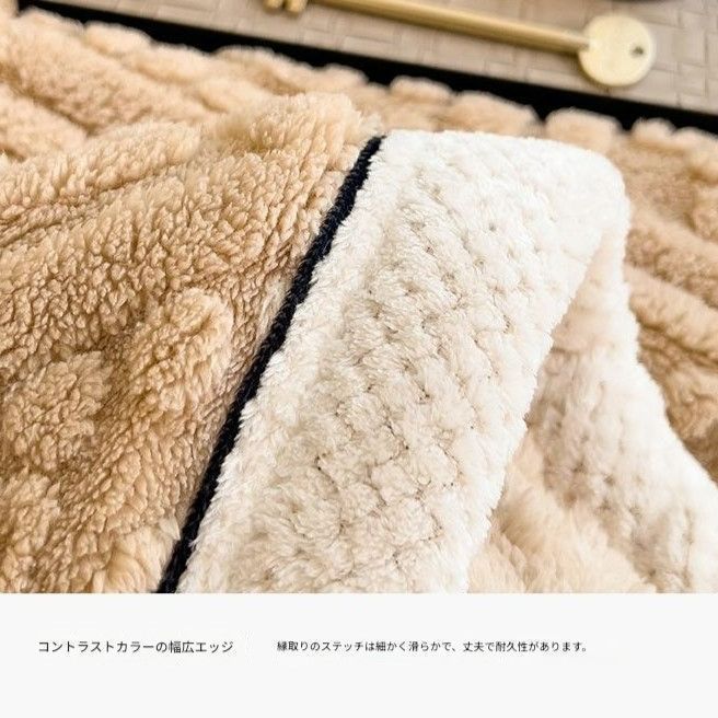 新品未使用 毛布 クイーンサイズ ダブルサイズ 180cm×200cm もこもこ