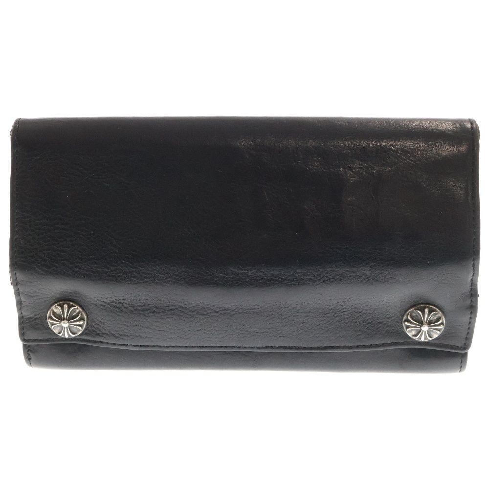 CHROME HEARTS クロムハーツ グリーシー ロングウォレット 長財布 CHROME HEARTS（クロムハーツ） グリーシー クロスボタンレザー ロング