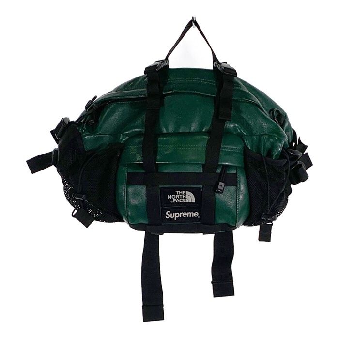SUPREME シュプリーム 18AW THE NORTH FACE ノースフェイス Leather Mountain Waist Bag レザーマウンテンウエストバッグ グリーン SUPREME シュプリーム 18AW THE NORTH FACE ノースフェイス Leather