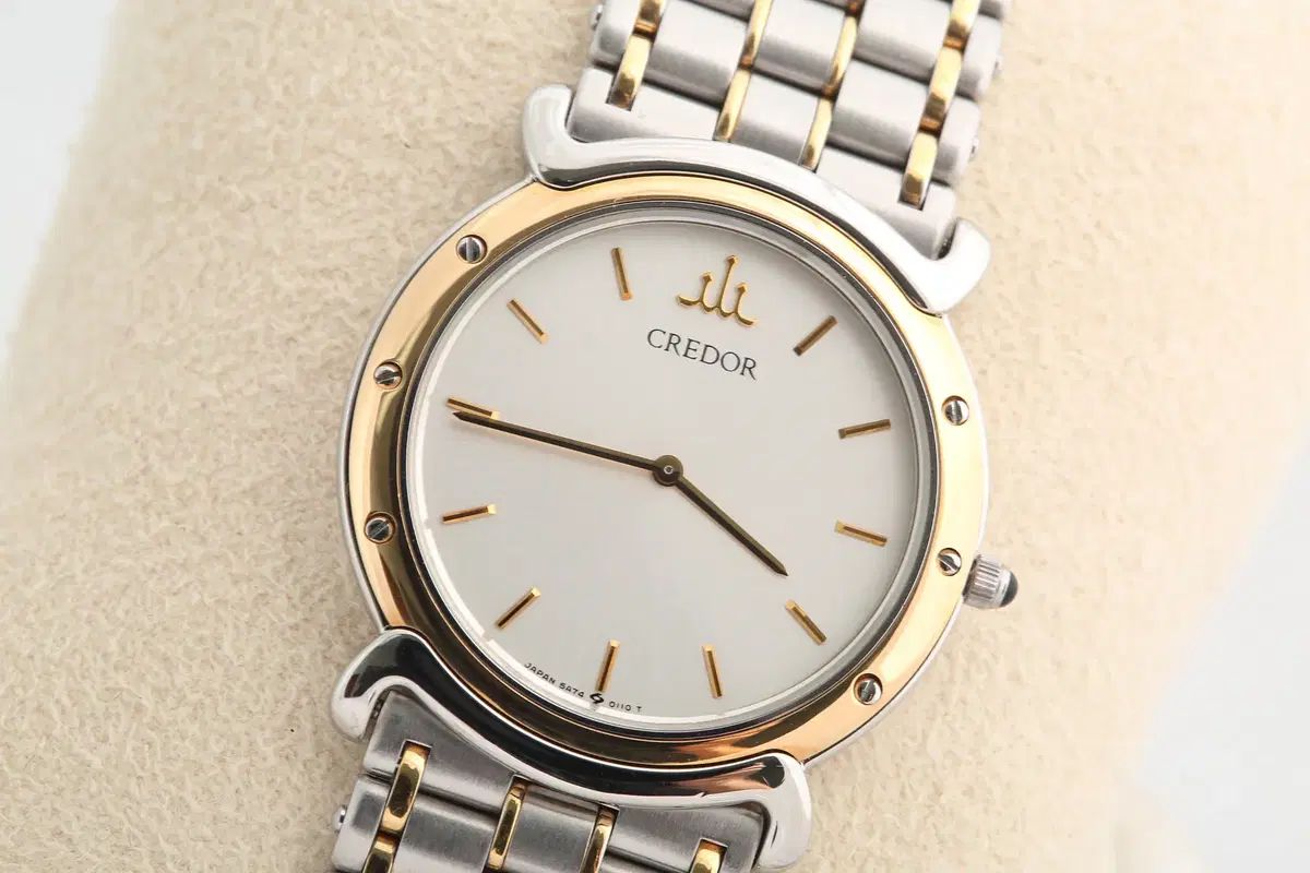 SEIKO(セイコー) クレドール 18K ゴールド ベゼル クォーツ 5A74 ー