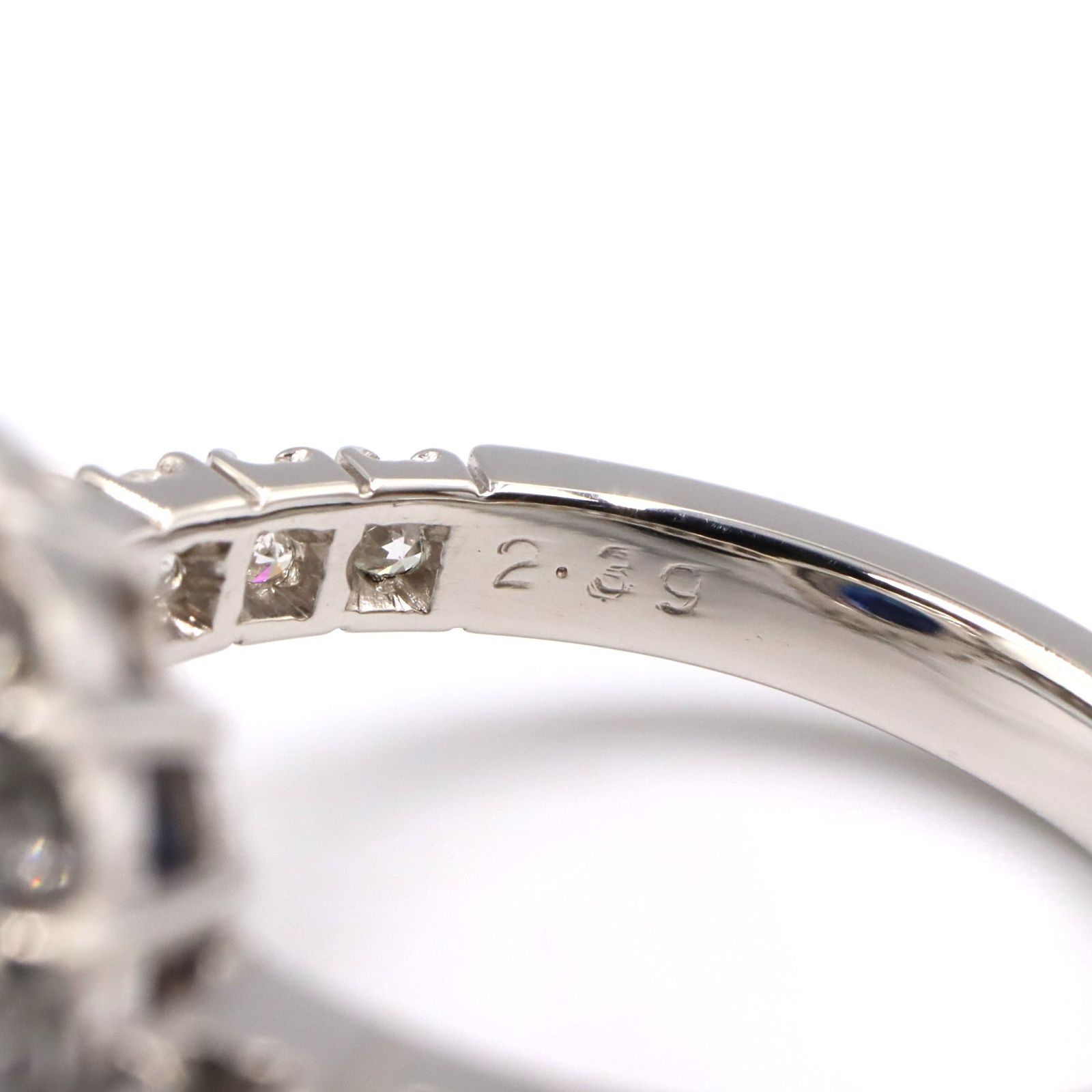 使いやすさ ジュエリー JEWELRY リング 指輪 サファイア ダイヤモン ドリング ｻﾌｧｲｱ 8.4g 13 Pt900プラチナ ダイヤモンド リング レディース Used A 2025福袋