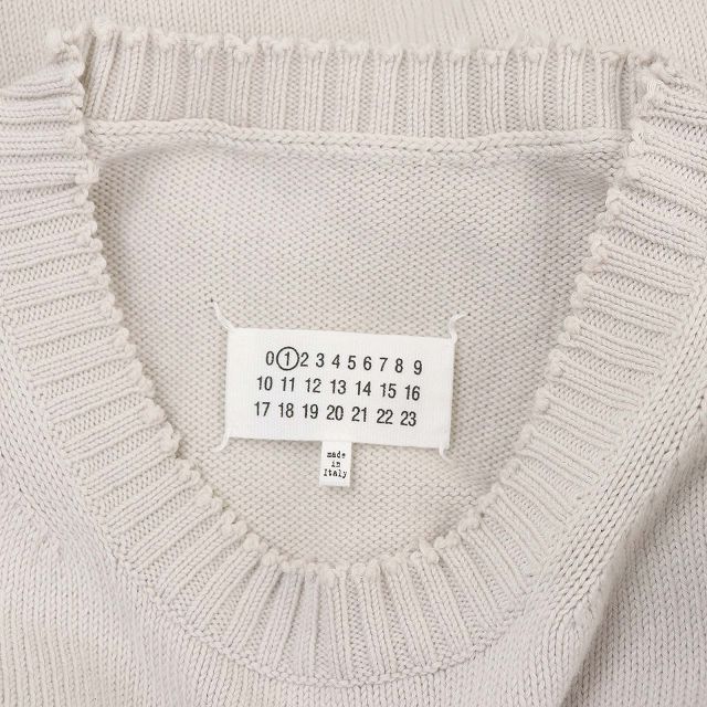 メゾンマルジェラ 1 Maison Margiela 1 クルーネック ニット セーター 長袖 プルオーバー コットン ウール混 M ベージュ /YQ  □OS - メルカリ