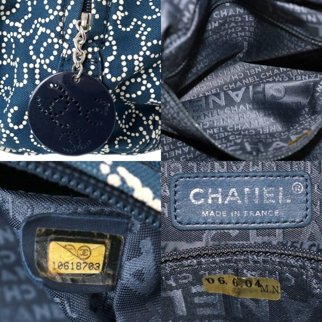 CHANEL シャネル ロゴグラム ミニ ボストンバッグ キャンバス