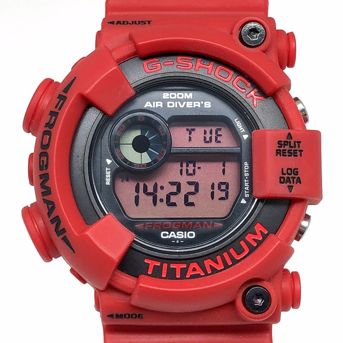 G-SHOCK ジーショック DW-8200NT-4 FROGMAN2000 フロッグマン 赤蛙 1000本限定 シリアル入り 赤液晶 潜水蛙EL  2000年9月 - メルカリ