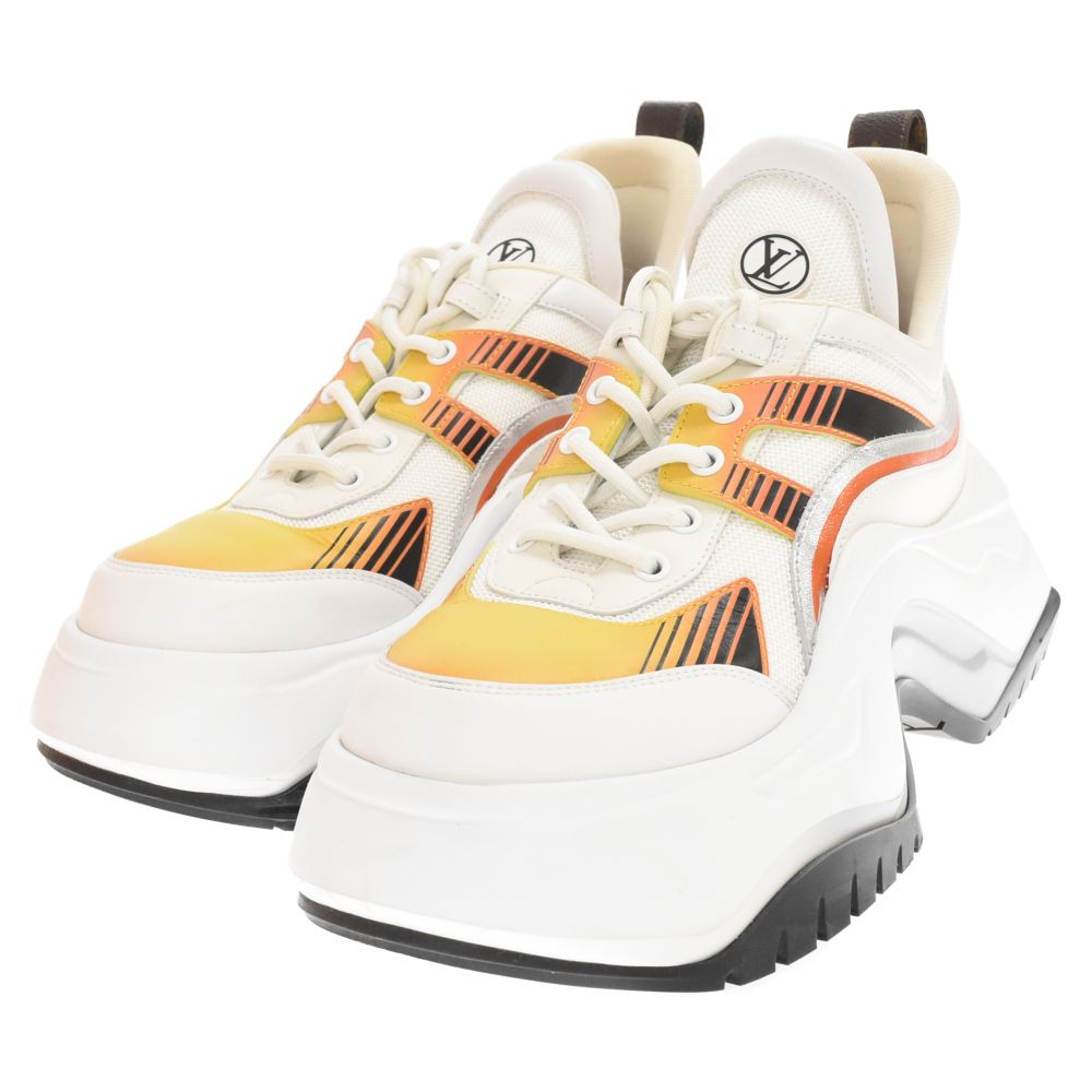 LOUIS VUITTON ルイヴィトン 23SS LVアークライト2.0 ラインスニーカー ホワイト/オレンジ 1ABHZZ/GO0213 LOUIS VUITTON (ルイヴィトン) 23SS LVアークライト2.0 ライン