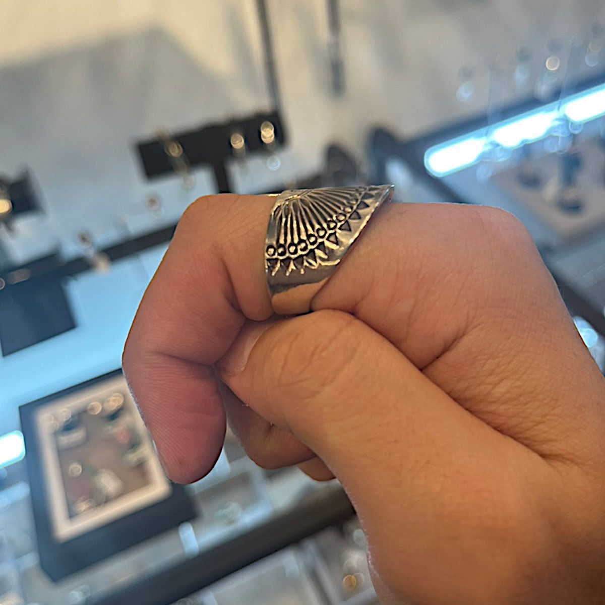 シルバーリング メンズ シルバー925 19号 デザインリング 925刻印