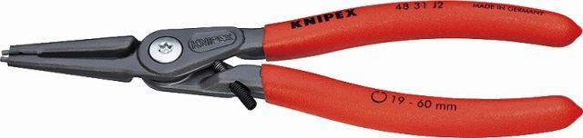 クニペックス(KNIPEX)穴用精密スナップリングプライヤー19-60mmクロージングリミッター付 4831-J2