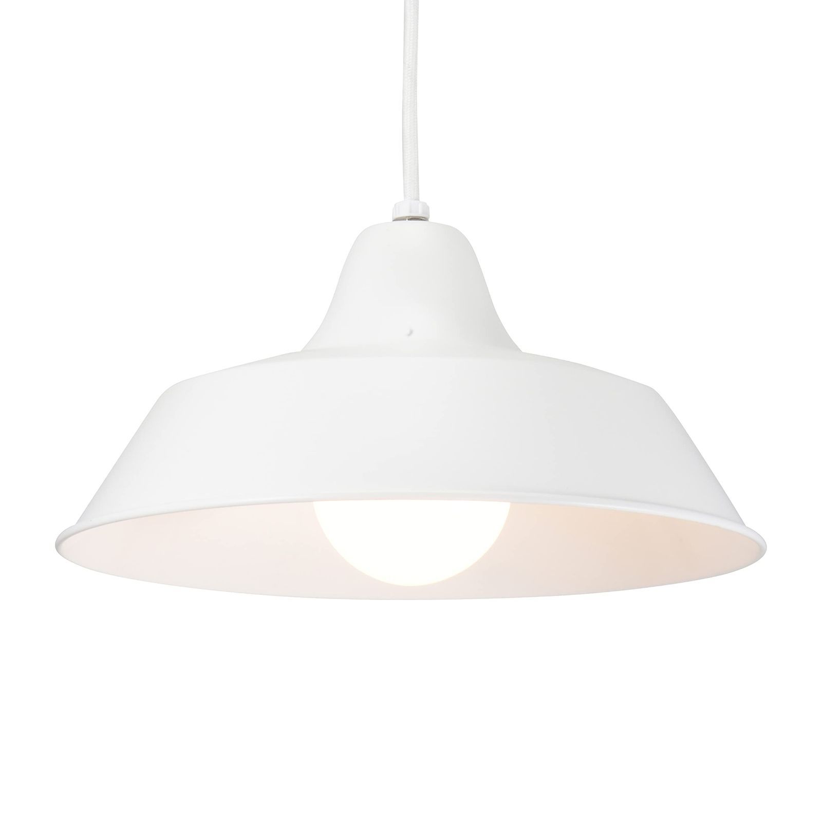 【人気商品】LT-Y10AW-W [品番]06-1493 北欧風 ホワイト E26用 60W LED電球対応 白 スチール レトロ 電球別売 ペンダントライト オーム電機