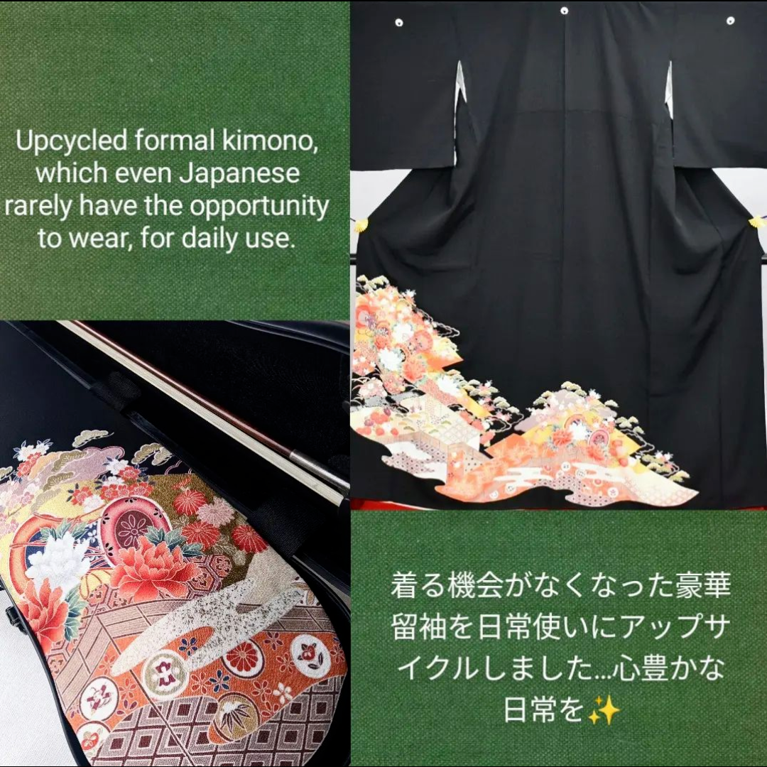 花鼓 /silk violin blanket/ シェル型 バイオリン ケースマット  ヴァイオリン 絹