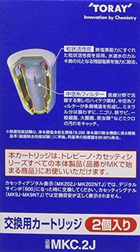 2個入 東レ トレビーノ 浄水器 カセッティシリーズ カートリッジ計2個入り [交換用カートリッジMKC.2J ホワイト